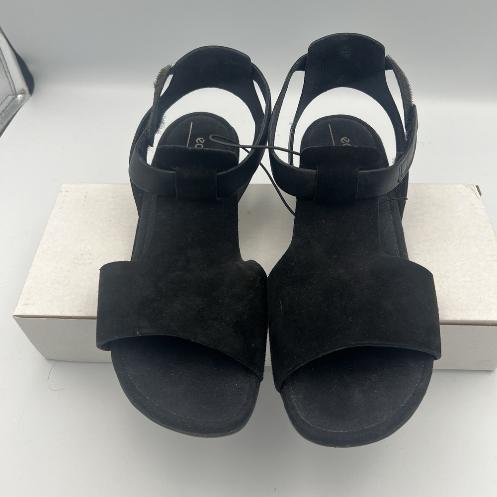 Ecco Sandals Womens 6‎ Touch 25 Ankle Strap Black Hook & Loop Comfort Open Toe